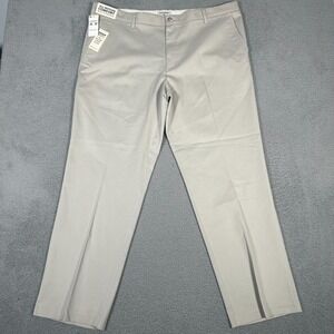 Dockers Pants Mens 42x32 Tan Easy Khaki Classic Fit Slacks Stretch Casual New